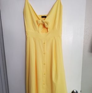 Yellow peek a boo sun dress